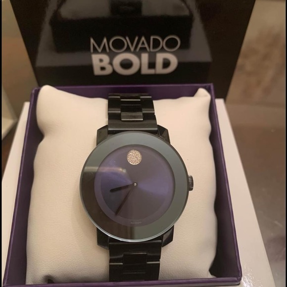 Movado bold ceramic watch , Navy blue - Picture 2 of 3